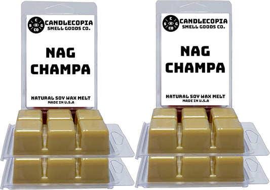 Nag Champa Strongly Scented Hand Poured Vegan Wax Melts, 36 Scented Wax Cubes, 19.2 Ounces in 6 x 6-Packs