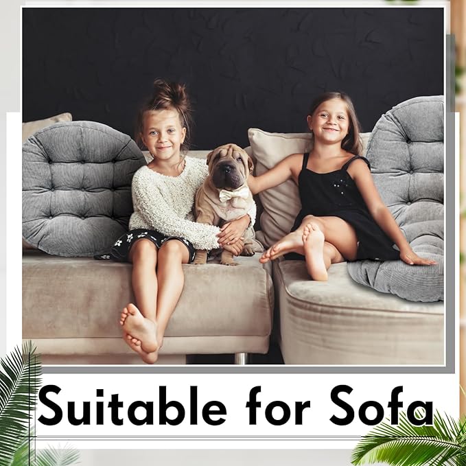 Jerify 6 Pcs Round Floor Pillows Cushions 22 x 22 Inch Large Flexible Seating Cushion Classroom Furniture Floor Pillow for Kids Adults Home Daycare Preschool Yoga Meditation Gift (Light Gray)