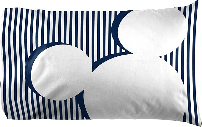 Jay Franco Kids Sheet Set with Fitted, Flat Sheets & Pillow Cover - Ultra-Soft Bedding with Pillowcase for Room Decor, White - Mickey Mouse, 4 Piece Full