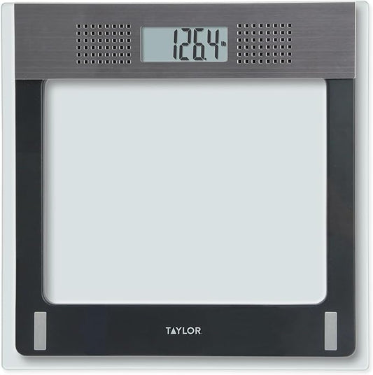 Taylor Electronic Glass Talking Bathroom Scale, 440 Lb. Capacity