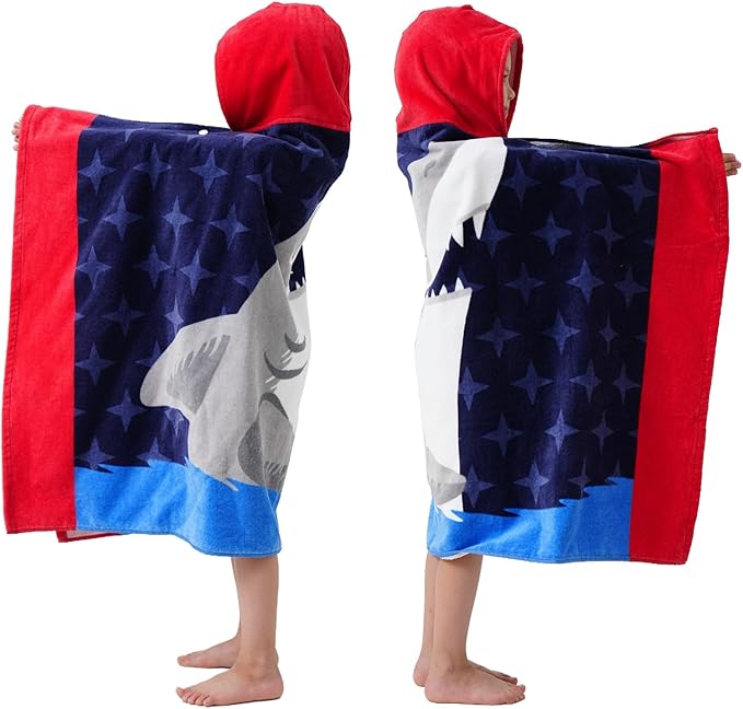 Kids Bath Towels, Kids Towel Girls Boys Hooded Beach,Bathroom,Pool Swim Towels 30 × 50 INCH Large Size Ultra Absorbent Cute Cartoon Animal Full Vitality 100% Cotton Wearable Wrap for Child