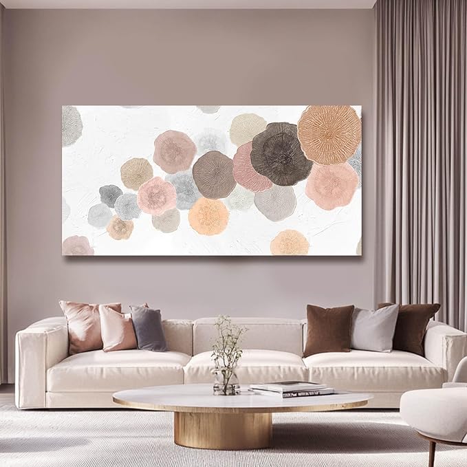 Wall Art for Living Room Colorful Painting Framed Canvas Prints Pink Wall Pictures Pop Art Decor for Dining Room Bedroom Home 24"x 48"