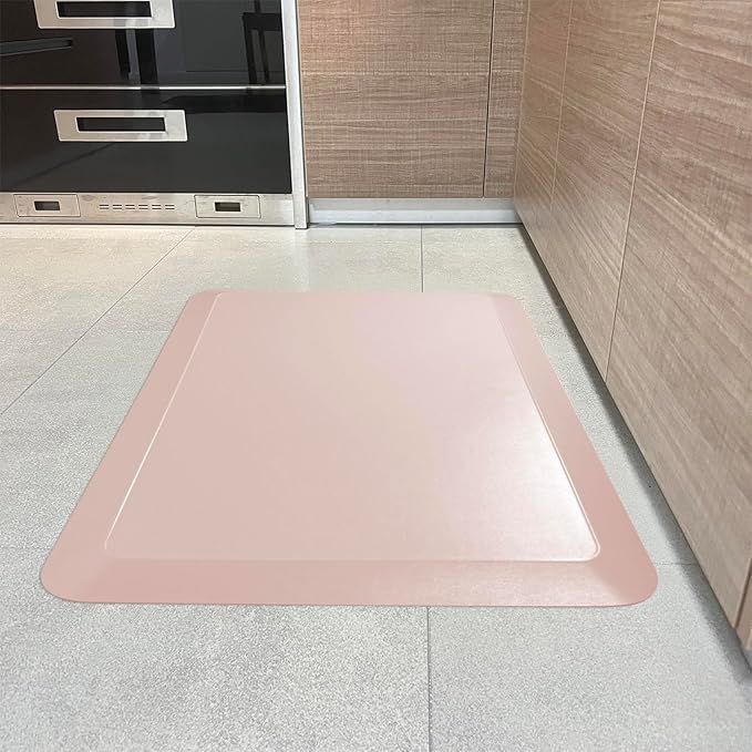 1" Extra Thick Anti Fatigue Floor Mat 40" L x 20" W,Kitchen Mat, Standing Desk Mat,140D Advanced PU Foam Ergonomic Comfort at Home, Office, Garage, Sink (Light Pink)