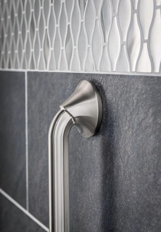 Moen YB2824BN Eva Collection Transitional 24-Inch Bathroom Single Towel Bar, Brushed Nickel