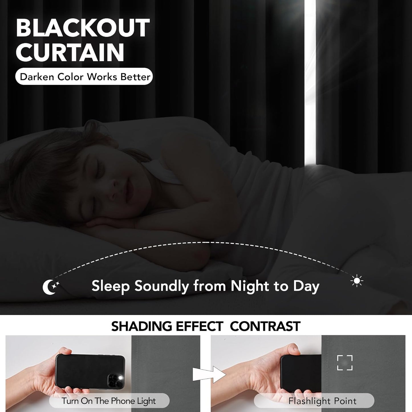 Deconovo Blackout Curtains for Bedroom – Set of 2 42W x 84L Inch Thermal Insulated & Noise Reducing Panels–Home Window Room Darkening Sustainable Grommet Drapes for Living Room and Nursery, Light Grey