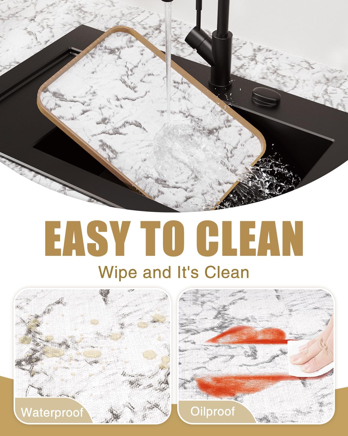 Drawer and Shelf Liner, Non-Adhesive Kitchen Cabinet Liners, Non Slip Shelf Paper Waterproof Washable Thickened for Dresser Pantry Shelve Bathroom Protector