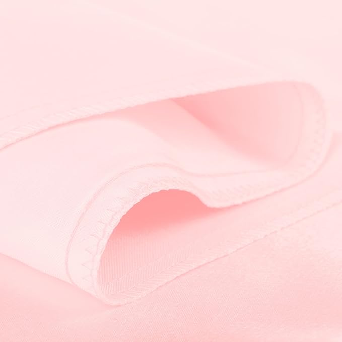 Pink Satin Pillowcase with Zipper, for Hair and Skin Care, Feels Soft and Cool Like a Silk Pillowcase, Satin Pillow Cases 2 Pack, Slik Pillow Cover, King Size - Set of 2