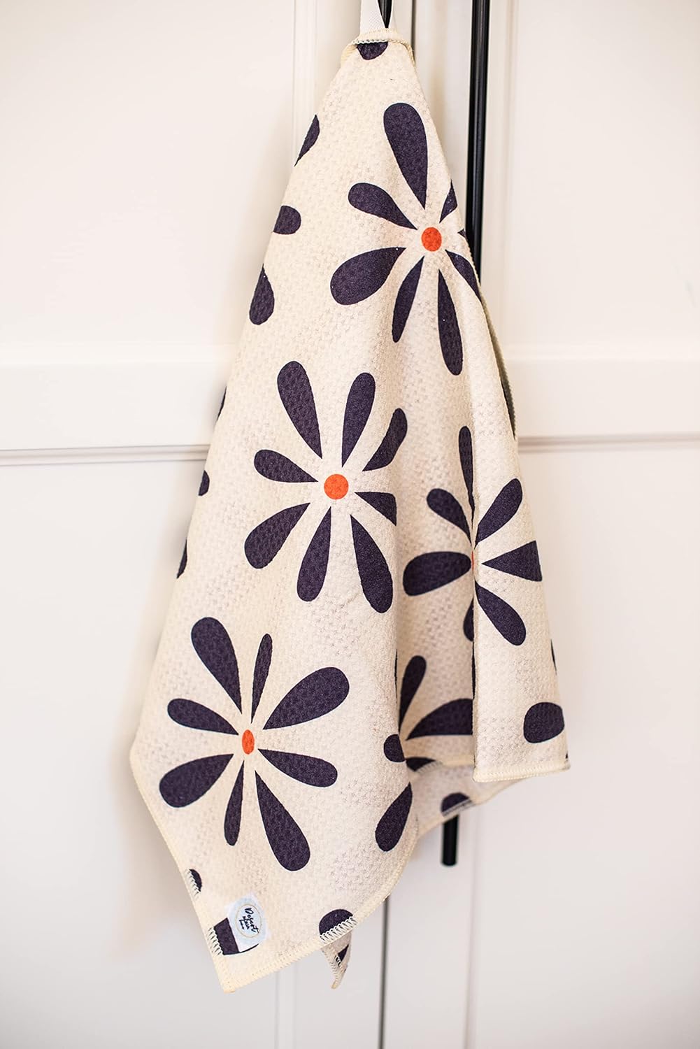 2 Pack Double Sided Kitchen Towels || Dish Towels || Quick Dry || Designer Prints || Highly Absorbent || Hanging Hook (Poppy)