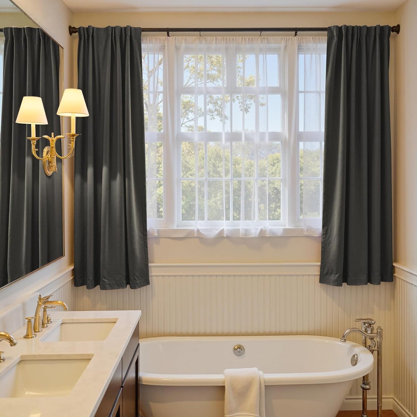 Lazzzy Velvet Grey Curtains 72 Inches Long Thermal Insulated Drapes for Bedroom Living Room Darkening Window Treatments Rod Pocket 2 Panels