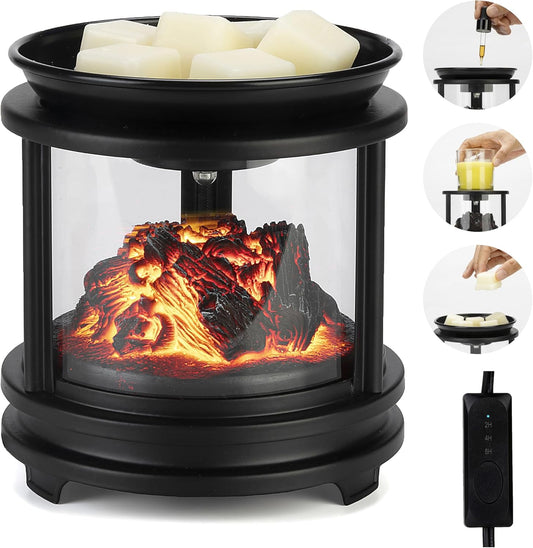 Wax Melt Warmer with Timer,Campfire Wax Warmer,3-in-1 Oil Burner Electric Candle Wax Warmer,Wax Warmer for Scented Wax Melts,Wax Melter Fragrance Warmer for Home Office Bedroom Gifts & Decor