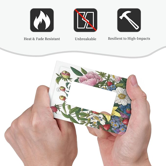 Spring Watercolor Flower Plant Strawberry Peony Floral Decorative Outlet Covers 1 Gang Single Rocker Wall Plates GFCI Faceplate Light Switch Cover Plate for Bedroom living Room Decor