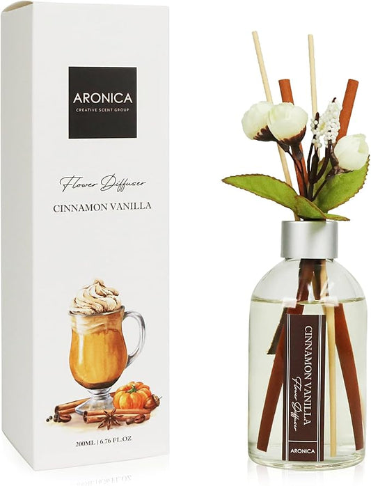 Aronica Cinnamon Scent Diffuser Kitchen, Office Decorations Cinnamon Vanilla Scent Flower Reed Diffuser, Christmas Room Stick Scent, Work Cubicle Scent, Korean Kitchen Window Decor, Air Freshener