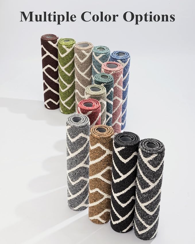 hicorfe Kitchen Rugs and Mats,Kitchen Mats for Floor,24"x35" Non Slip Runner Rug,Absorbent Resist Dirt Comfort Standing Mat Machine Washable for Entryway,Hallway,Front of Sink(Charcoal)