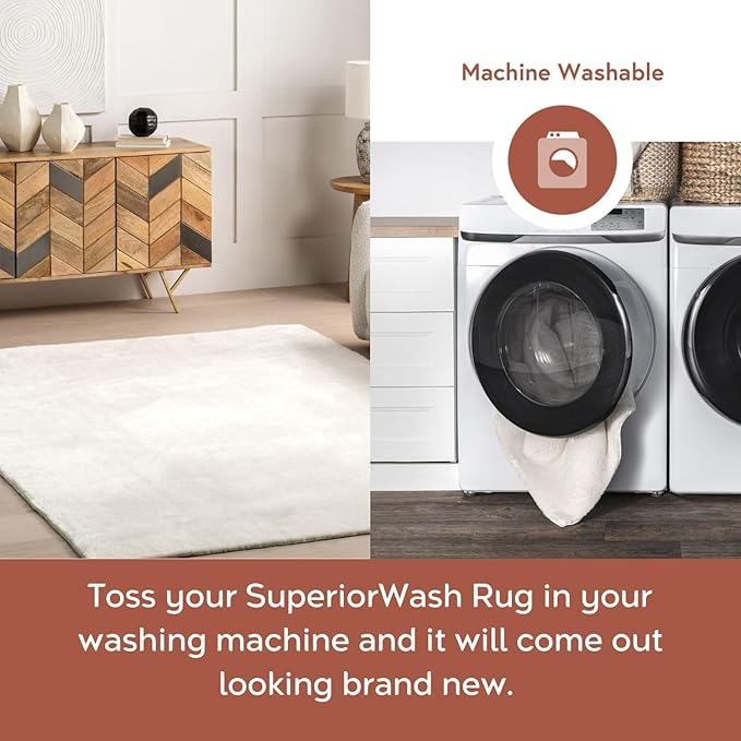 nuLOOM Daleyza Checkered 10' x 13' Machine Washable Area Rug for Living Room Bedroom Dining Room Kitchen, Daleyza Cream