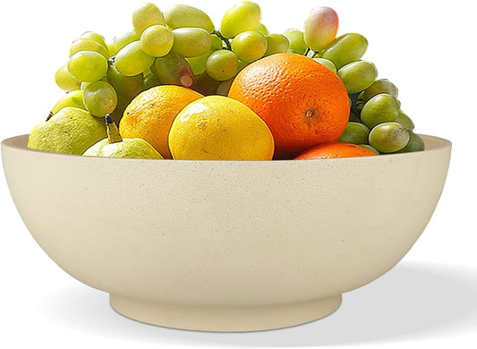 Large Fruit Bowl for Kitchen Counter, Pedestal Bowl Modern Handicraft Resin Decorative Bowl for Home Decor,Stylish Key Bowl for Entryway Table, Home Decor Accent, Centerpiece Bowl for Keys, Fruit