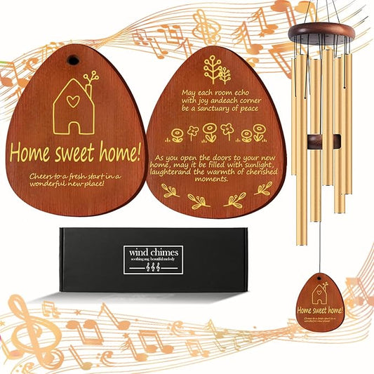 House Warming Gifts New Home,New Home Gift Ideas， Home Sweet Home，House Warming Gift，BestGifts for Housewarming，House Warming Gifts for Women or Men，26 Inch Wind Chimes