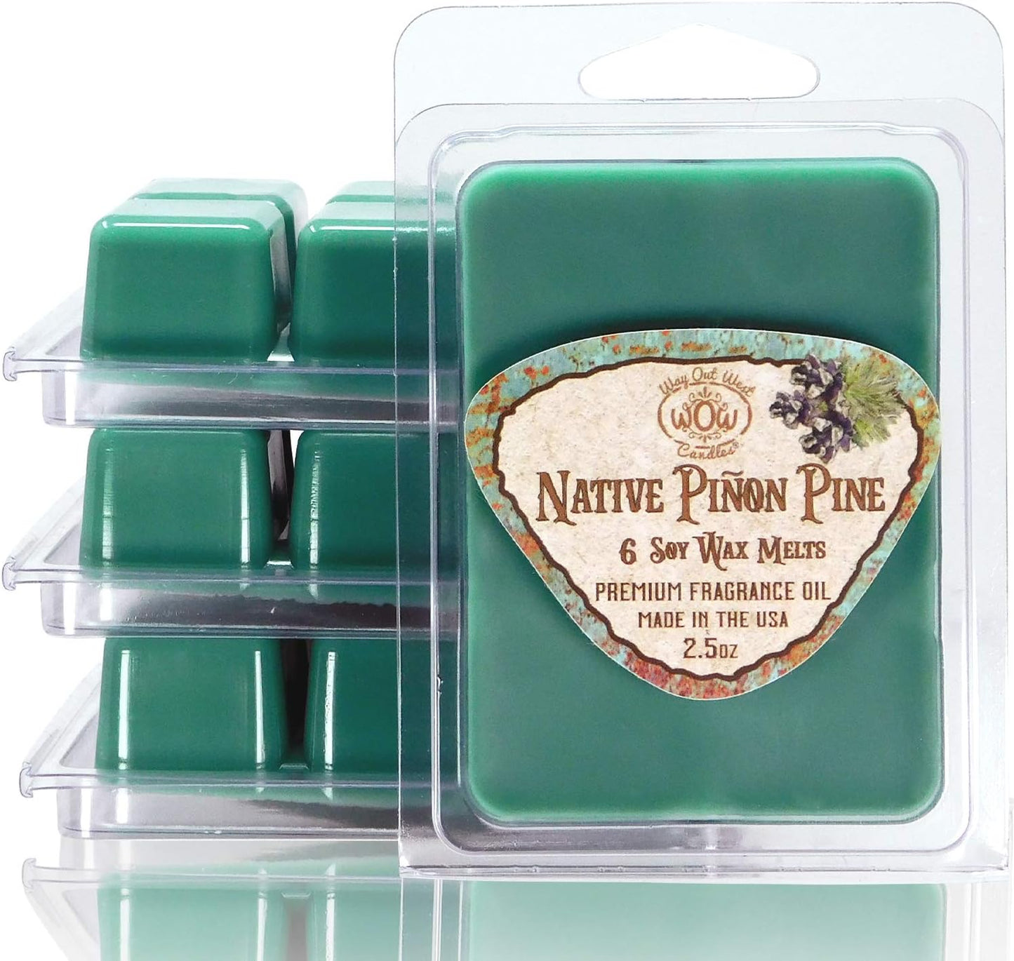 Scented Wax Melts - Highly Fragrant Air Freshener - 4 Pack Set of 6 Melt Cubes (4, Native Piñon Pine)