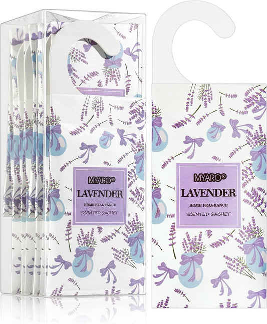 MYARO 12 Packs Lavender Large Scented Sachets for Drawer and Closet, Long-Lasting Hanging Sachet Bags Closet Deodorizer Scented Air Fresheners for Home for Lover