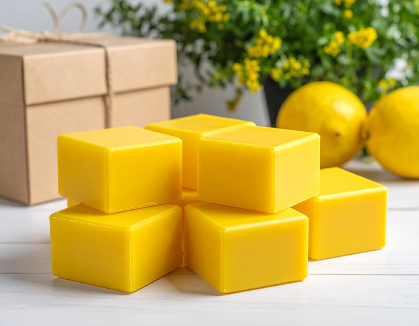 Lemon Verbena Strongly Scented Hand Poured Vegan Wax Melts, 36 Scented Wax Cubes, 19.2 Ounces in 6 x 6-Packs