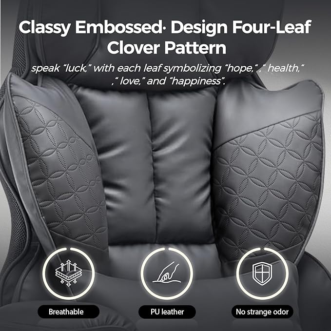 COMHOMA Big and Tall Office Chair 400LBS Wide Ergonomic Gaming Chair with Deluxe Embossing Designed Leather with Foot Rest,150°Reclining Adjustable Armrests Pocket Spring Back Support and Pillow