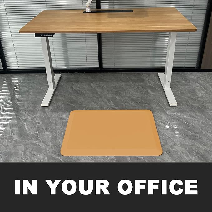 1" Extra Thick Anti Fatigue Floor Mat 70" L x 17" W,Kitchen Mat, Standing Desk Mat,140D Advanced PU Foam Ergonomic Comfort at Home, Office, Garage, Sink (Orange)