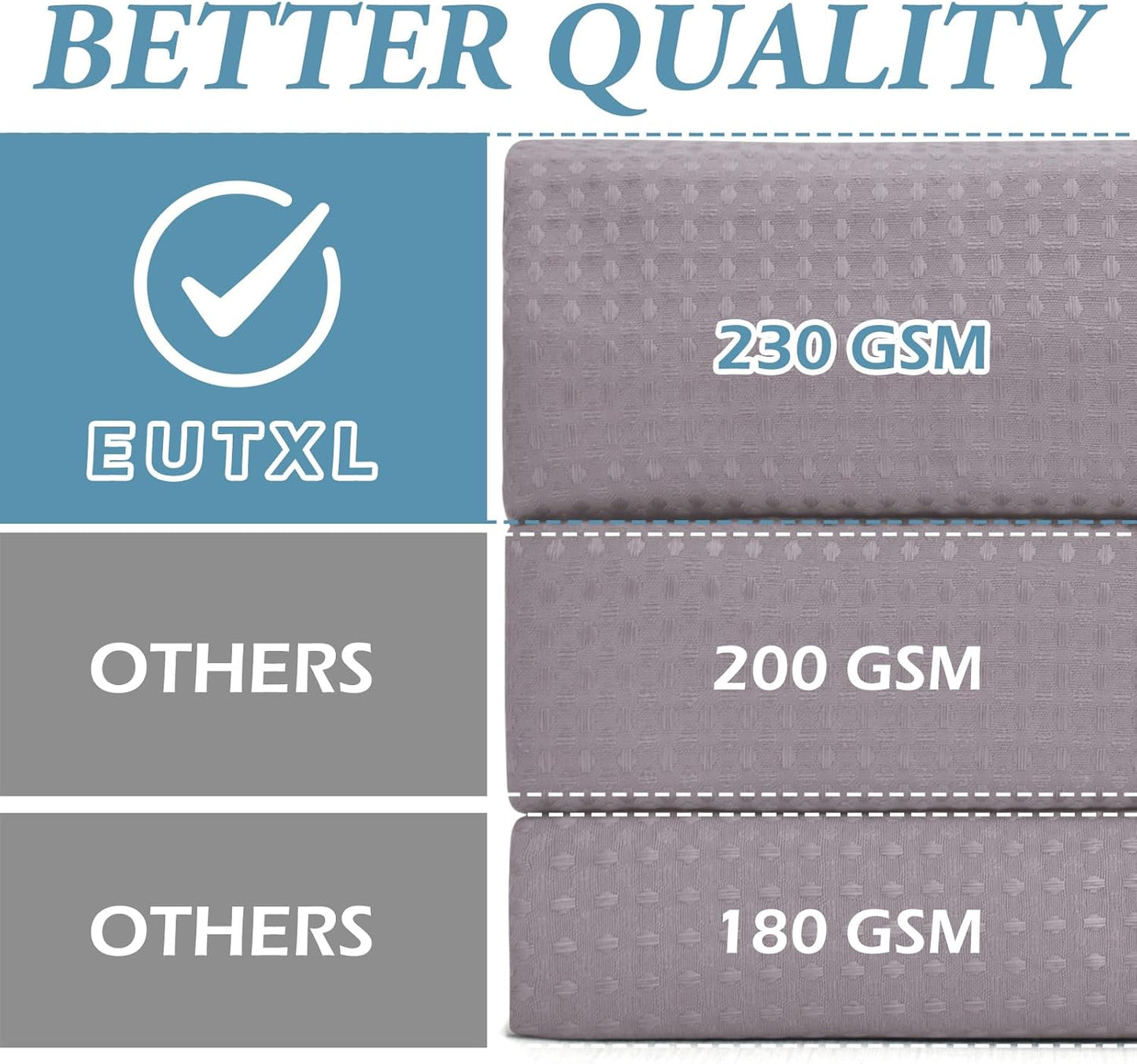 Lavender Stall No Hook Shower Curtain with Snap in Liner,230GSM Waffle Weave Shower Curtains for Bathroom,54W x 80H