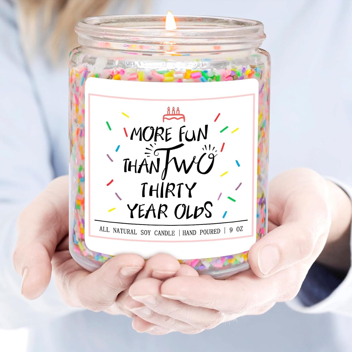 Homsolver 60th Birthday Gifts for Women, Best Ideas Birthday Decorations Candle Gift for Mom, Friends, Wife, Sister, Grandma, Vanilla Cream Scent Handmade Aromatherapy Candles