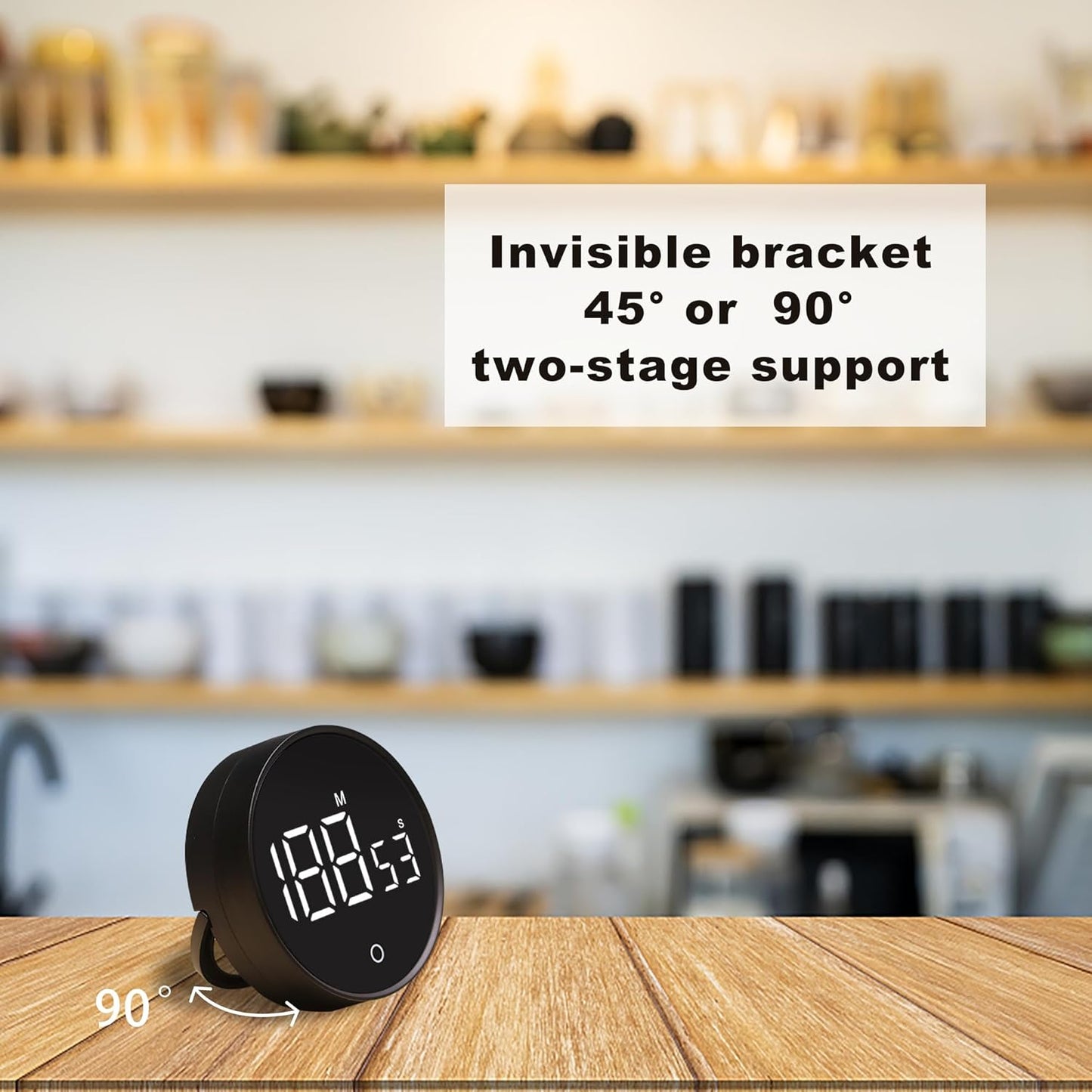 Digital Kitchen Timers, Visual timers Magnetic Countdown Countup Smart Timer Large LED 200 Minutes Display Volume Adjustable for Cooking Fitness Studying, Easy for Kids and Seniors