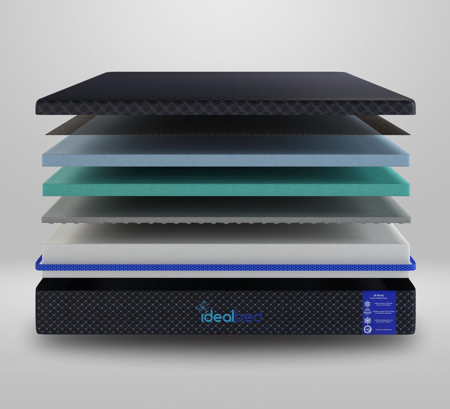 iDealBed G4 Nova Luxury Memory Foam Mattress + 5i Custom Adjustable Bed Sleep System, Comfort, Cooling & Support, Advanced Silent Operation, Wallhugger (Medium Soft, Queen)