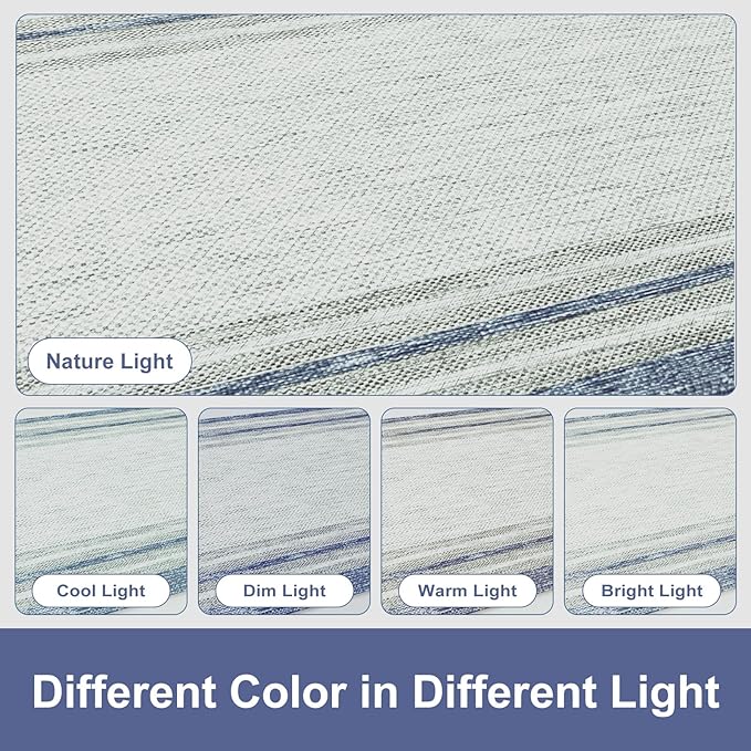 KIMODE Anti Fatigue Kitchen Mats for Floor 2 Piece, Farmhouse Kitchen Rugs Non Slip, Padded Kitchen Floor Mats Non Slip, Cushioned Standing Mats for Sink Laundry Desk Blue Grey 20"x59"+20"x32"