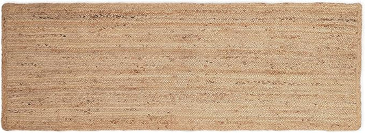 REDEARTH · Area Runner Rug - 2'x6' Braided Natural Jute with Non-Skid Backing - Handwoven Rectangular Boho Rug for Bedroom, Kitchen, Living Room - Farmhouse Aesthetic Home Decor - Handmade Carpet