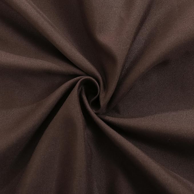 Merryword Dark Brown Pillow Shams Chocolate Queen Pillowcases Cute Pillow Cover Set of 2 Soft Shabby Chic Ruffled Pillowcases 2 Pack (Queen (20''x30''), Chocolate)