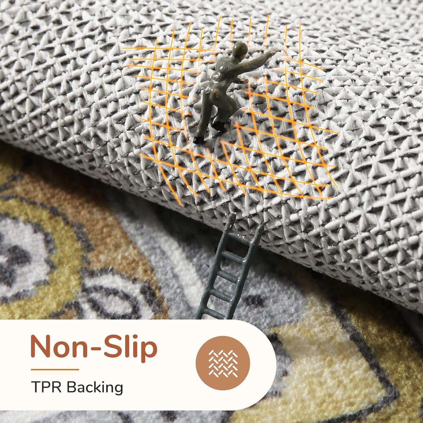 OPPODREAM Soft Area Rugs 9x12 Living Room, Washable Rugs 9x12 with Non Slip Backing, Faux Cashmere Low-Pile 9 x 12 Carpet, Yellow