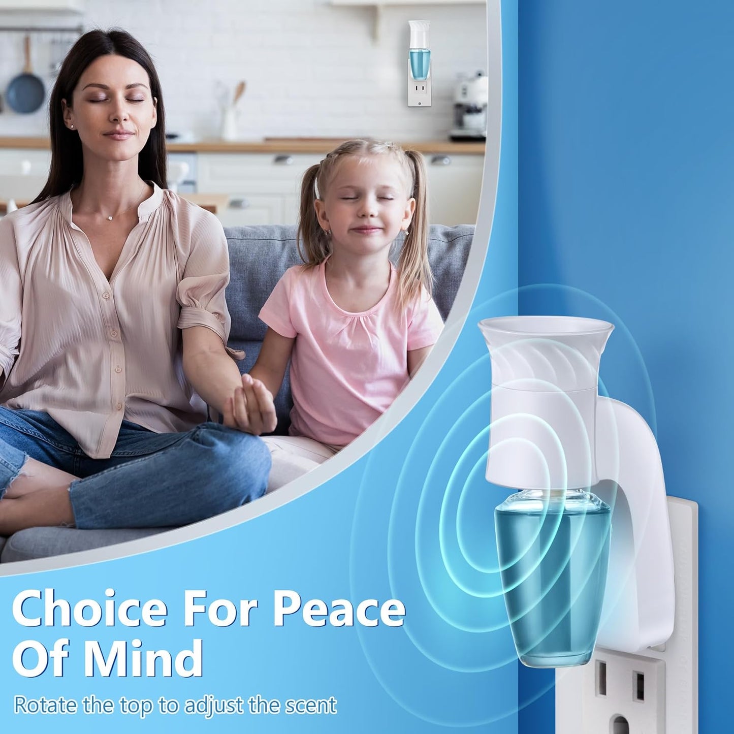 4 Pack Wall Fragrance Plug in Compatible with Bath and Body Works WallFlower Fragrances, ETL Certified, Rotatable, Precise Scent Control Fragrance Diffuser Plug for Home, Office (White)