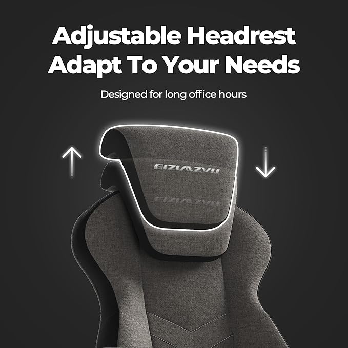 Ergonomic Office Chair with Adjustable Headrest and Footrest, High Back Computer Desk Chair with Linkage Armrests, Reclining Swivel Chair for Home Office, Executive Office Chair (Black2)