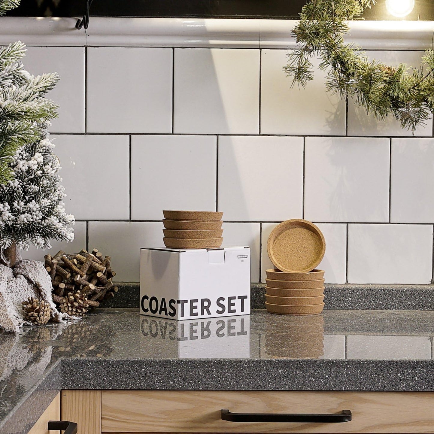 Sweese Cork Coasters - 4 Inch Perfect for Most Kind of Mugs - Protect Your Table from a Liquid Ring - Set of 10