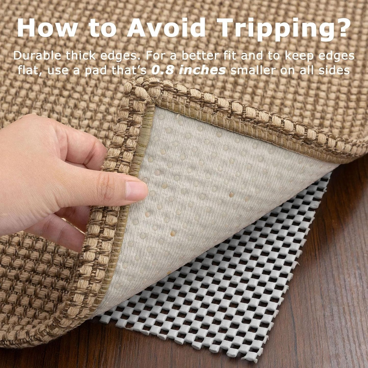 KOZYFLY Extra Long Runners for Hallways 3x18 ft Washable Kitchen Runner Non Slip Rubber Backed Hallway Rug Cotton Entryway Runner Rug Floor Carpet for Indoor Hall, Kitchen, Stair, Tan/Orange/Brown