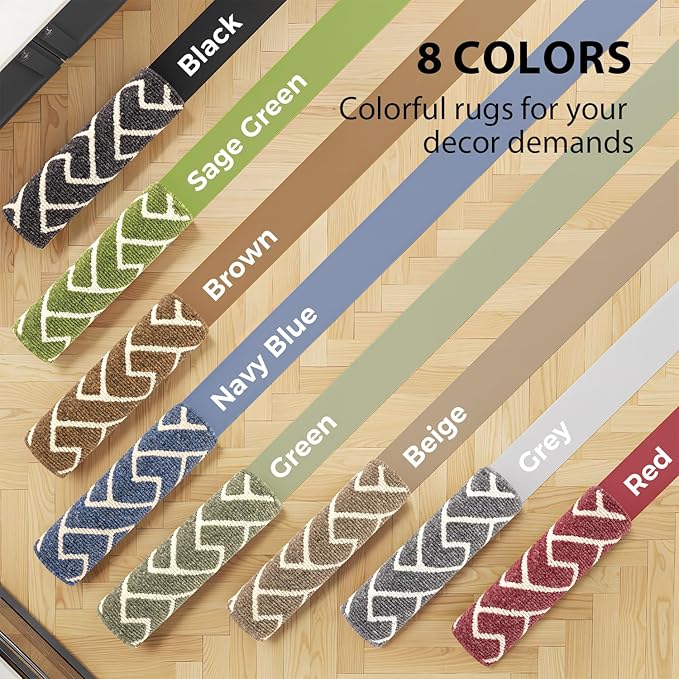 hicorfe Kitchen Rugs and Mats Sets,Non-Slip 2 Pieces Absorbent 100% Polypropylene Rug,Comfort Kitchen Runner Mat,Washable for Kitchen,Sink,Laundry(20" x 31.5" Plus 20" x 59",Black)