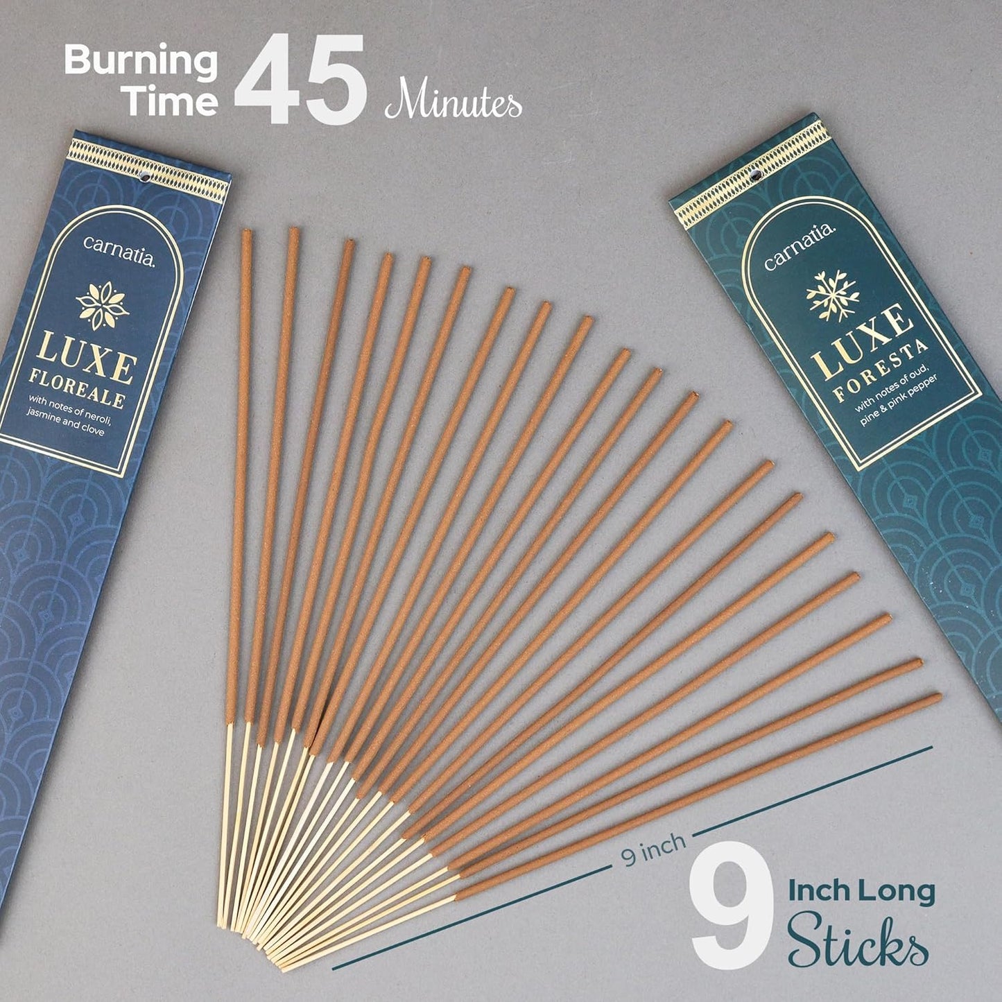 Carnatia Luxe Hotel Collection Incense Sticks – Set of 2 Premium Scents Inspired by Serene Stays & Boutique Retreats | Slow-Burning, Long-Lasting Incense for a Relaxed & Refined Home Ambiance!