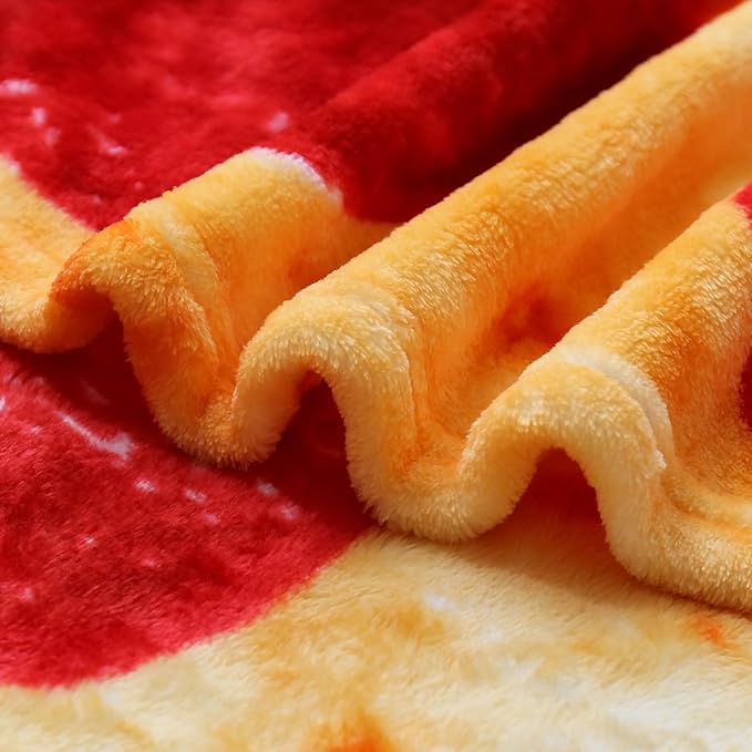 Vessia Pizza Printed Throw Blanket, Realistic Funny Round Food Blanket for Adults and Kids, 300GSM Soft Novelty Pepperoni Pizza Throw for Couch, Sofa, Bed, Fun Home Decor for All Seasons, 60 inches