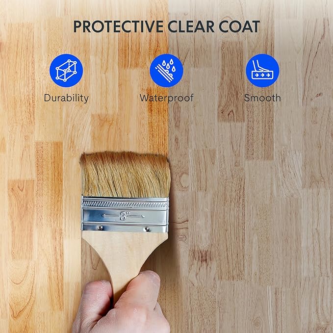 FLEXISPOT EN1 One-Piece Solid Wooden Standing Desk 55 x 24 Inches Height Adjustable Electric Sit Stand Home Office Desks (White Frame + Rubber Wood Top, 2 Packages)