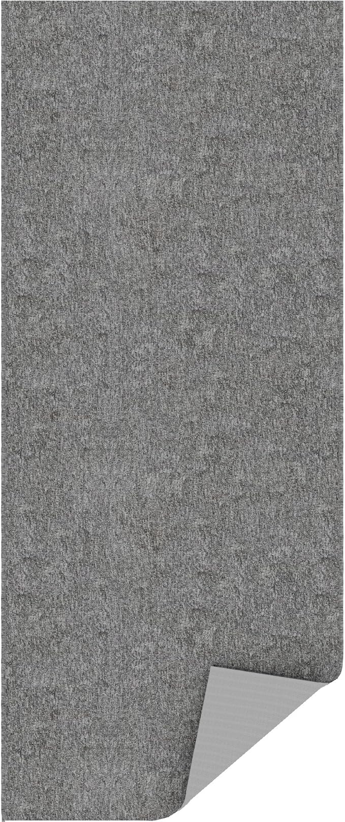 Ottomanson 2'7" x 9' Ultra-Thin Hallway Runner Rug - Durable Non-Slip Carpet for High-Traffic Areas - Fits Under Doors for Seamless Entry - Ideal for Kitchen, Entryway, Bedroom & Living Room, Gray