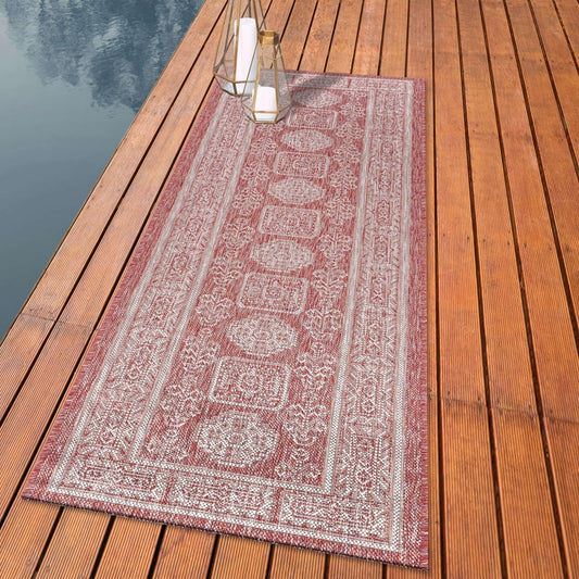 Keen Home Design Terrace Outdoor Runner Rug - 2x6 Washable Indoor/Outdoor Rug for Patio, Kitchen, Balcony, Beach, Garden, Deck and Porch, Size: 2'2"x5'7"