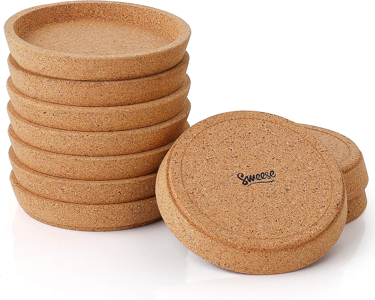 Sweese Cork Coasters - 4 Inch Perfect for Most Kind of Mugs - Protect Your Table from a Liquid Ring - Set of 10