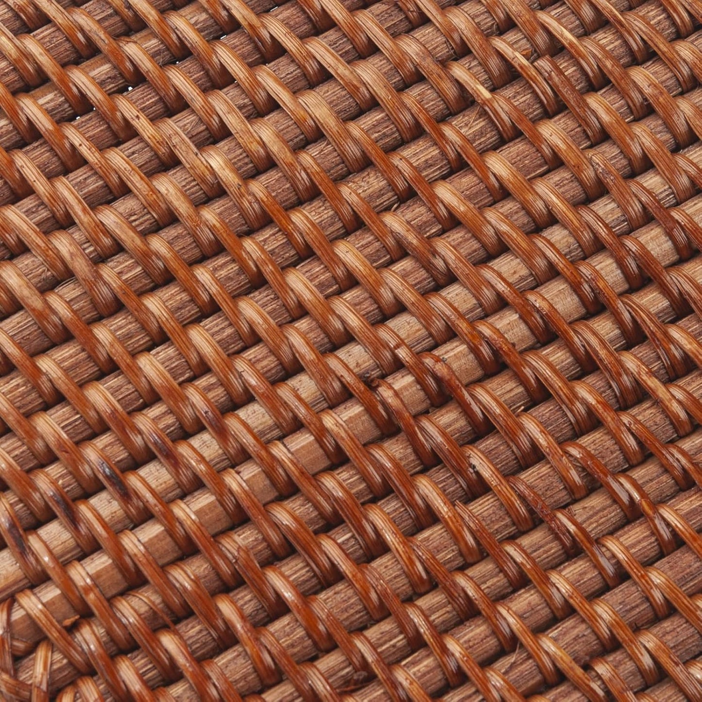 Rattan Tissue Box Cover Natural Woven Facial Napkin Holder Square (Honey Brown, 5.5x5.5x5.9 Inch)