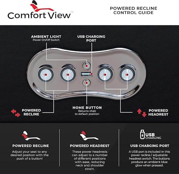 Seatcraft Diamante - Home Theater Seating - Living Room - Power Recline - Italian Leather - Powered Headrests - Cupholders - USB Charging - Ambient Lighting - Arm Storage, Black/Tan Oak, Row of 3