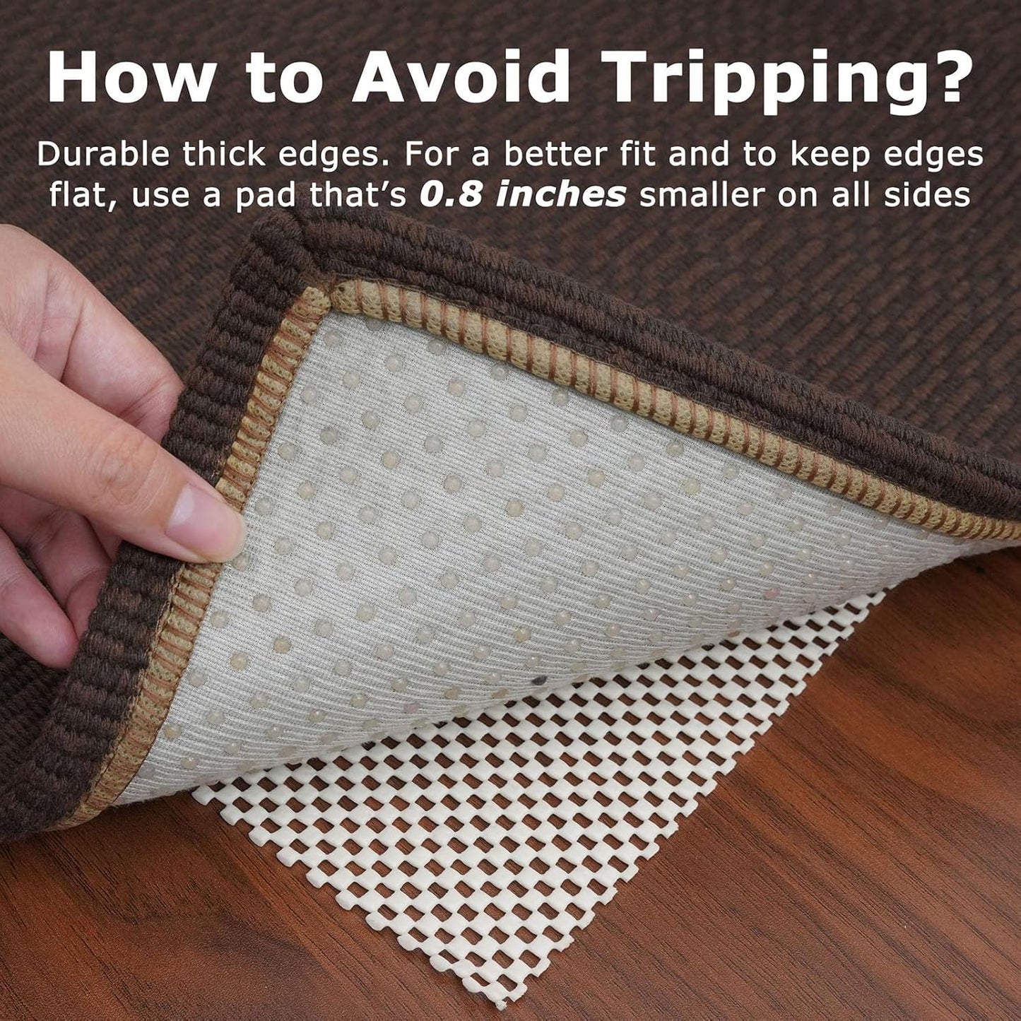 KOZYFLY Washable Runner Rug 3x12 ft Hallway Kitchen Runner Rugs with Rubber Backing Bobo Non Slip Entryway Runner Indoor, Long Carpet Runners for Hall Kitchen Entryway, Dark Coffee/Brown