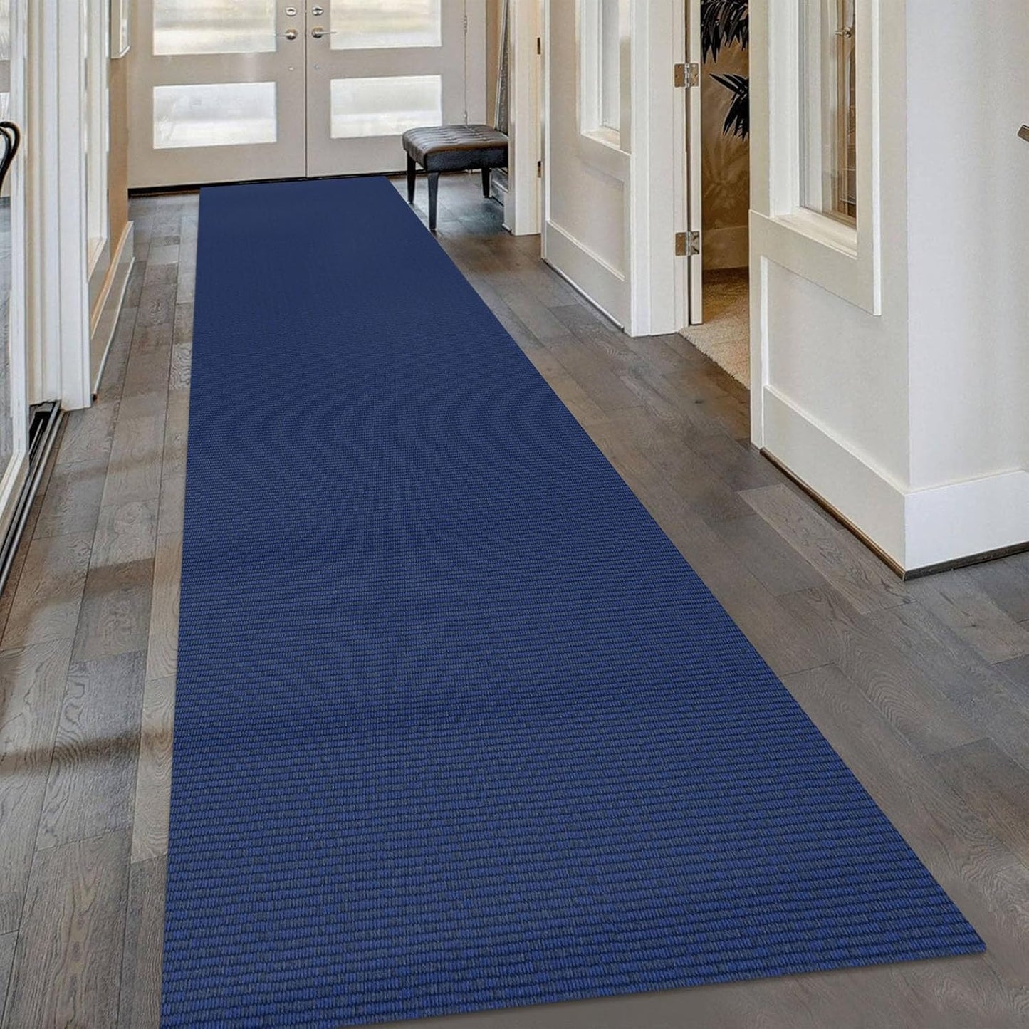 KOZYFLY Washable Runner Rug 3x16 ft Hallway Kitchen Runner Rugs with Rubber Backing Bobo Non Slip Entryway Runner Indoor, Long Carpet Runners for Hall Kitchen Entryway, Royal Blue