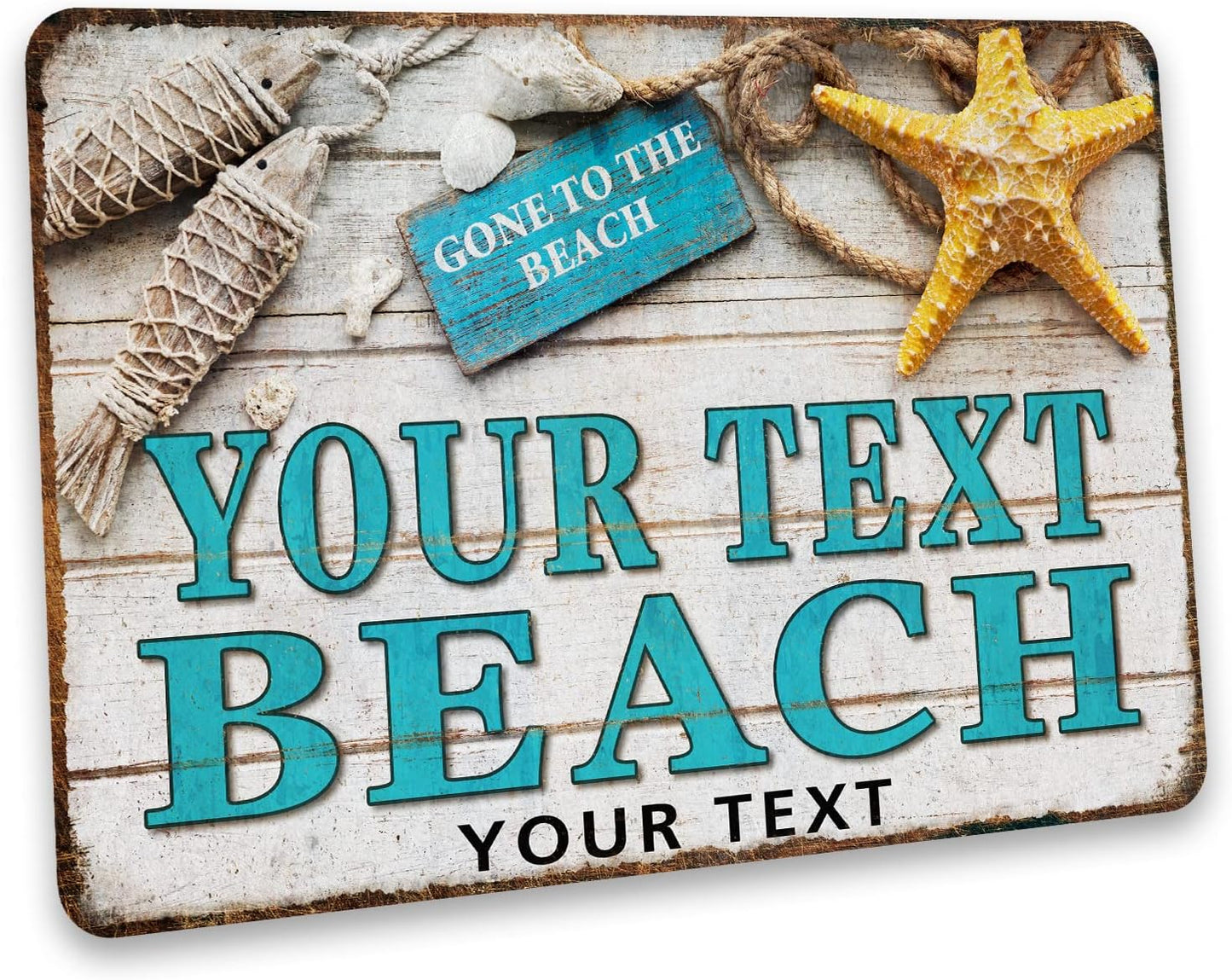 Custom Beach Sign Your Text Here Beach House Beachtown Seaside Gone to the Beach Nautical 108122002018