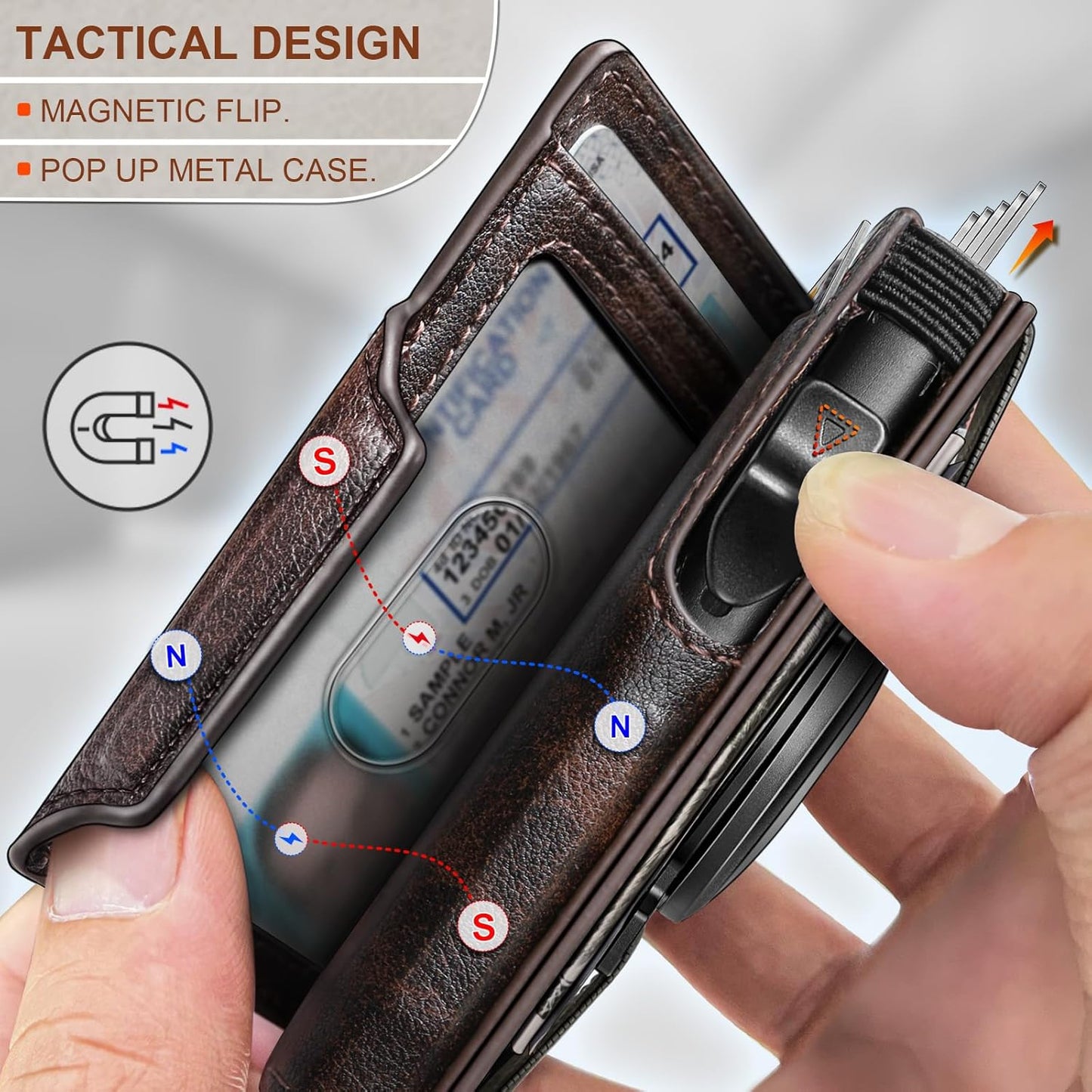 BULLIANT Men Airtag Wallet,Slim Front Pocket Wallet Money Clip for Men Gift 3.8"x2.7",Pop-up Access